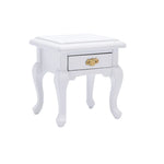 meuble miniature armoire verre transparent classique porte tiroir pieds sculptés blanc marron clair finition
