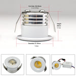 Spot LED 3W réglable blanc 4000K noir moderne clips aluminium 220V 12 mois garantie