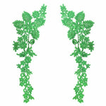 appliques decoratives brodees or rouge vert bleuclair floral polyester mariage