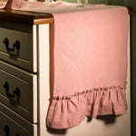 table cuisine chemin table classique rustique uni doux vert foncé rose gris beige clair