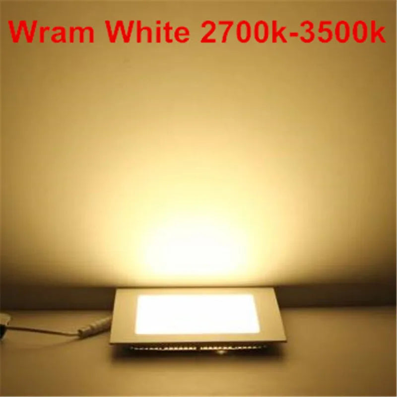 panneau led carré blanc mat moderne clips adaptateur led 3w 6w 9w 12w 15w