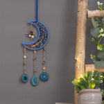 décoration murale croissant lune semi précieuses feuilles dorées boho chic chambre