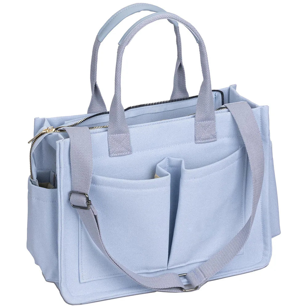 sac main femme violet uni moderne poches multiples bandoulière ajustable toile nylon