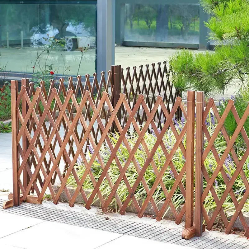 grille pliable bois massif blanc brun treillis jardin intérieur support plante clôture moderne