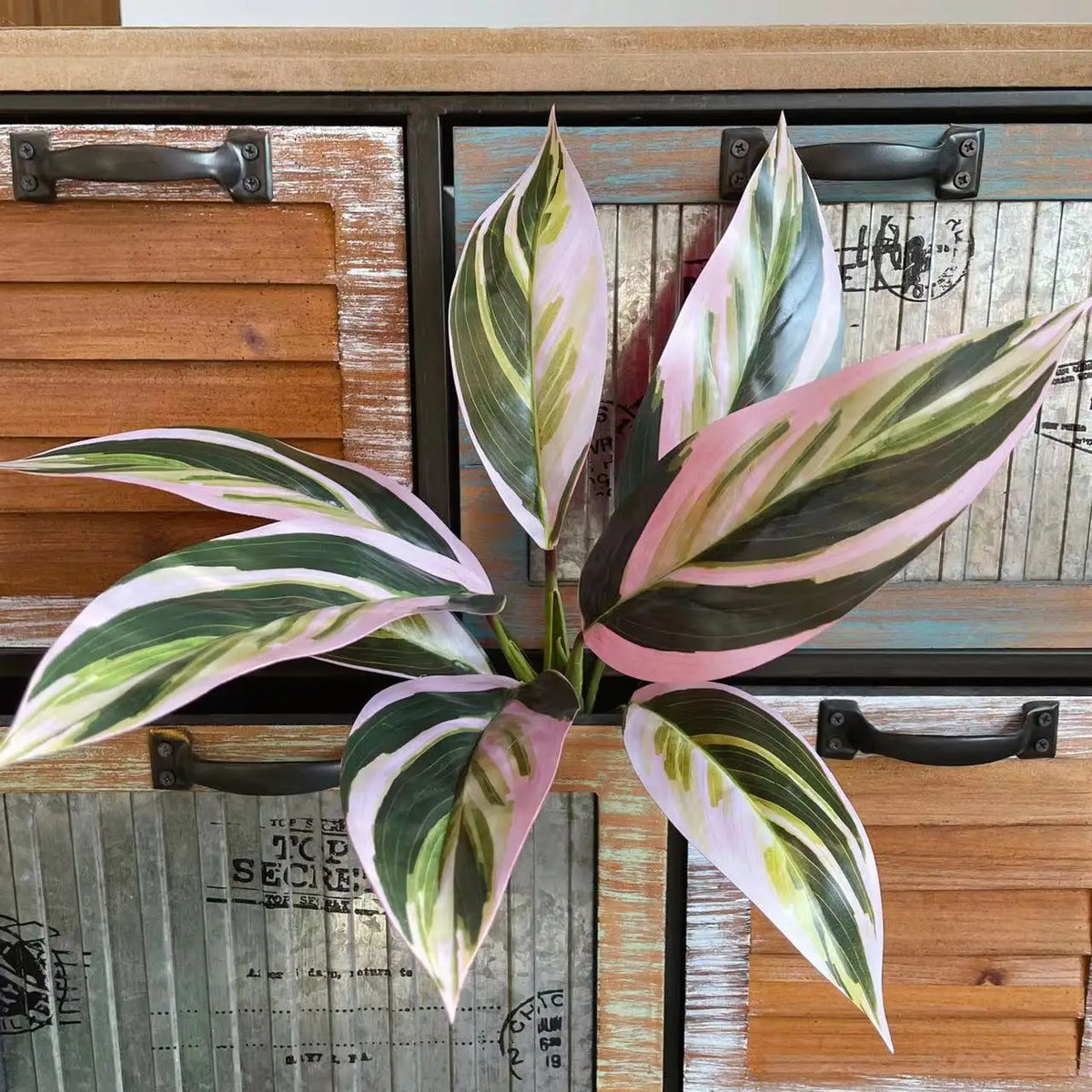 plantes artificielles feuilles vertes blanches naturelles extérieures décoration balcon jardin 40cm 32cm evergreen