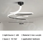 suspension lumineuse moderne minimaliste spirale sphère texturée noir blanc led chambre salon