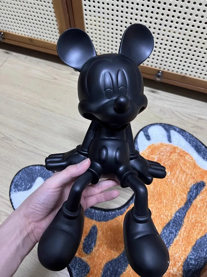 figurine mickey mouse résine noire blanche moderne figurine deco salon hall entrée meuble tv