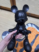 figurine mickey mouse résine noire blanche moderne figurine deco salon hall entrée meuble tv