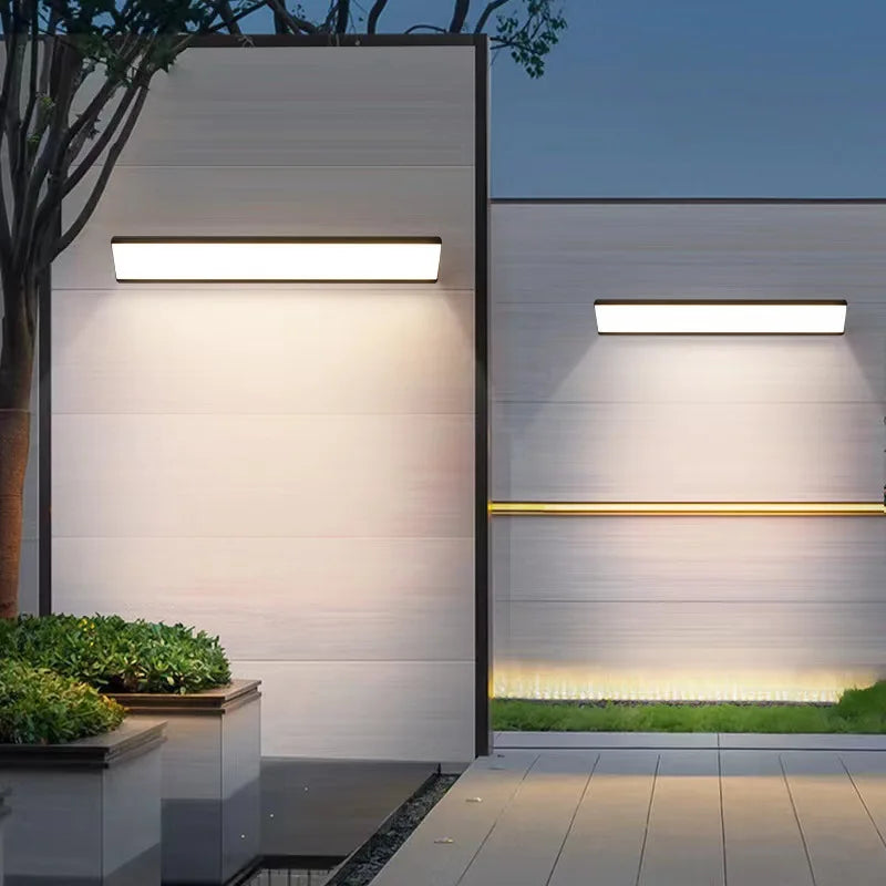 Lampe murale LED moderne imperméable 7W 16W 20W noir blanche ip65extérieur