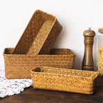 panier rangement paille marron clair rustique multifonctionnel réutilisable respectueux environnement tổ chức đồ dùng