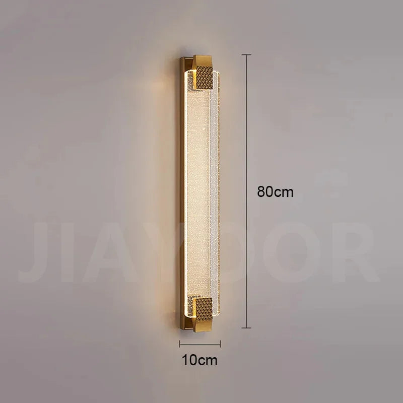 lampe murale moderne or cristal led élégante éclairage ambiance chambre salon