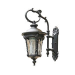 lampe murale or noir ornements sculptés verre texturé classique baroque eyeletsextérieur ip65 led 12v