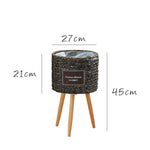panier tressé pieds moderne rustique naturel bois clair plantation fleur décoration intérieure vintage autonome