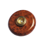 disques decoratifs insert metallique noir marron nuances carbone aspect bois vintage