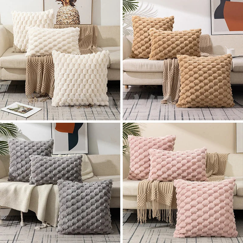 taies d'oreiller douces coussins carrés gris rose jaune moderne non toxiques polyester coton brodés