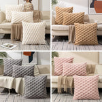 taies d'oreiller douces coussins carrés gris rose jaune moderne non toxiques polyester coton brodés