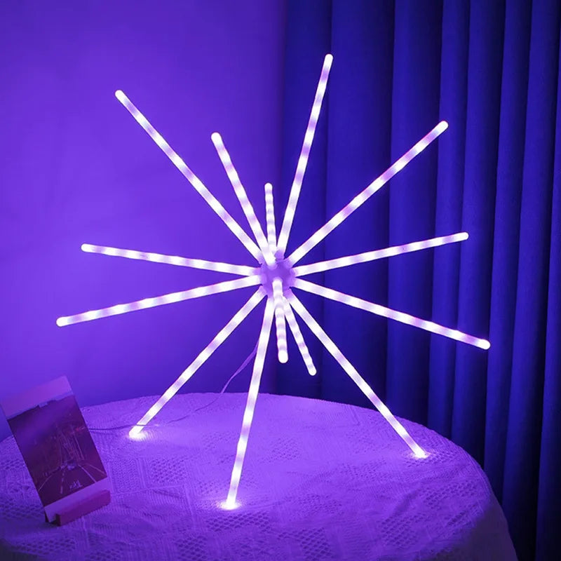 décoration lumineuse étoile RGB télécommande ambiancé moderne festifintérieur extérieur LED multicolore violet blanc