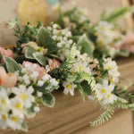 guirlande florale artificielle rose blanche daisy pivoine extérieure mariage décoration romantique 175cm