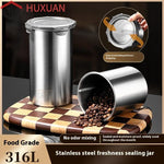 boîtes hermétiques acier inoxydable coffrets alimentaires épices grains couvercle transparent moderne minimaliste