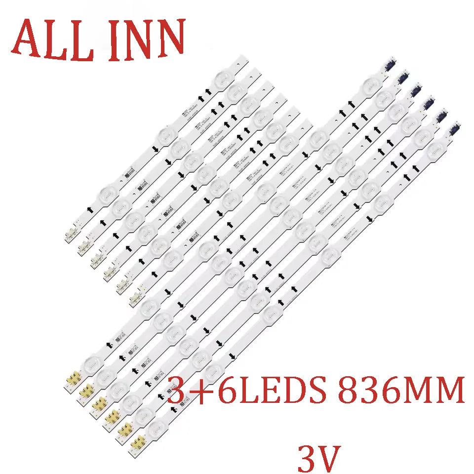bande led rétro éclairage adhésif blanc moderne téléviseur connecteur câbles télécommande 836mm