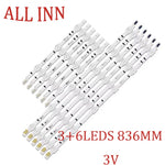 bande led rétro éclairage adhésif blanc moderne téléviseur connecteur câbles télécommande 836mm