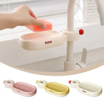 porte savon coulissant clips réglable blanc rose jaune moderne salle bain auto drainant