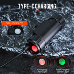 lampe frontale led noire moderne bande ajustable détecteur mouvement ipx4 rechargeable 18650 batterie
