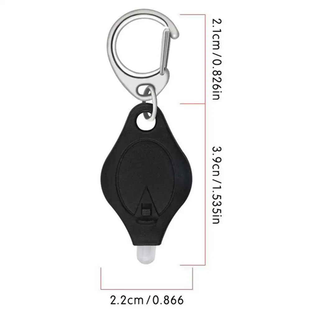 lampe poche portable mini led porte cle usb noir bouton pression