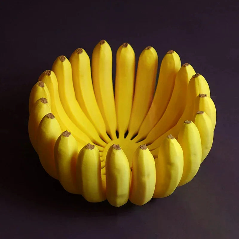 corbeille fruits forme bananes jaune motif moderne plastique imperméable