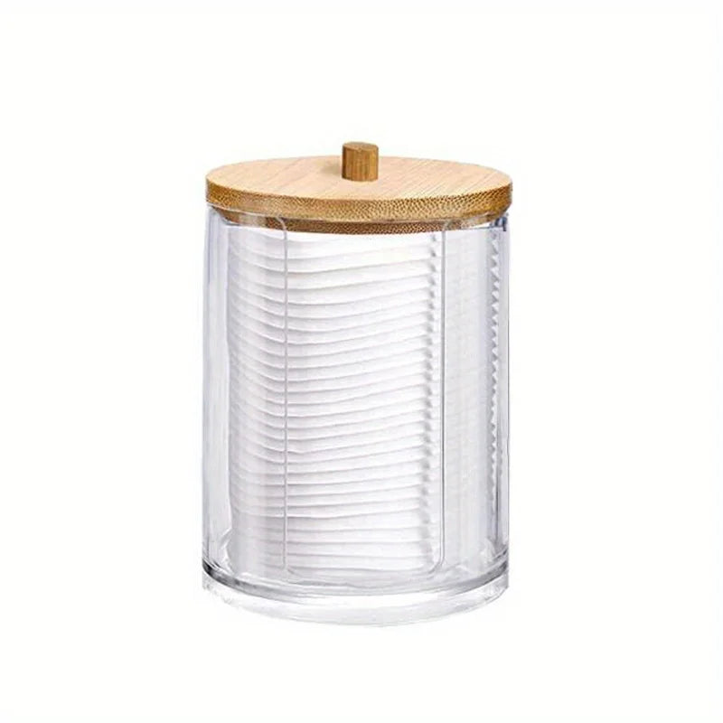 boîtes rangement coton tige transparentes moderne boites acrylique réutilisables minimaliste