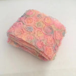 ruban polyester fleur rose bleu vert motif floral opacité décoratif fixation bricolage artisanat