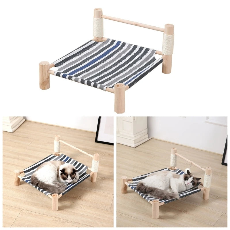 lit animal chat tapis beige rayures motifs floraux bohème naturel rustique