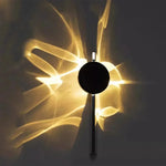 Lampes murales modernes ondulé ombre projetée noir argenté chambre coucher entrée