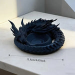 porte clés bijoux dragon blanc noir gris bleu fantastique sculptural support organisation