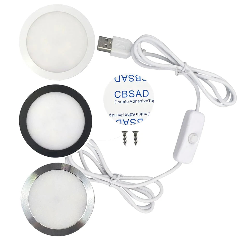 lampe led blanc moderne adhésive 60mm câble 1500mm interrupteur 5v led autoinstaller