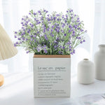 décoration intérieure moderne bouquet artificiel fleurs mixtes blanc jaune violet rose