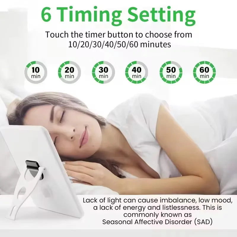 lampe led lumière naturelle blanc moderne températures minuteries luminosités pliable