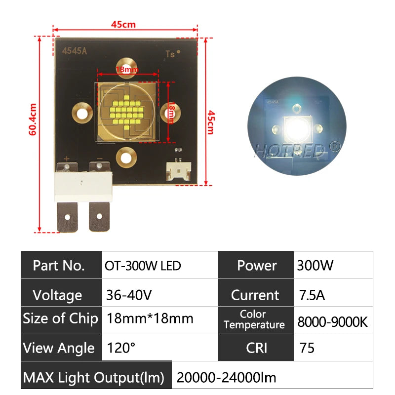 puce led 40w 60w 80w 120w 150w 300w 400w noir carré points dorés moderne