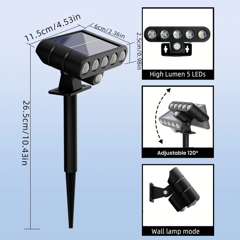 projecteur solaire moderne led noir fixations mural pied transparent opaques certifications led extérieures