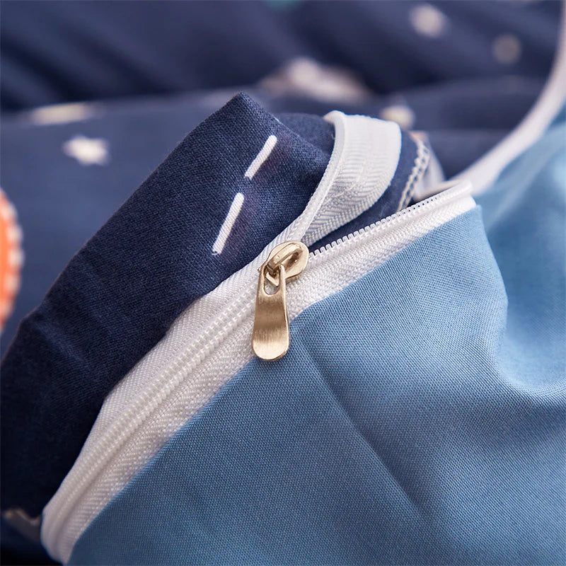 Ensemble housse et taies d'oreiller cosmos