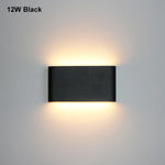 applique murale led moderne étanche ip65 12w 6w noir blanc adhésif contemporaine verre opalin