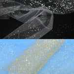 rubans tulle glitter opaques divers couleurs 15cm large 10yards longueur