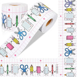 ruban autocollant multicolore dessins fournitures scolaires rubans livres illustration colorée 10mètres