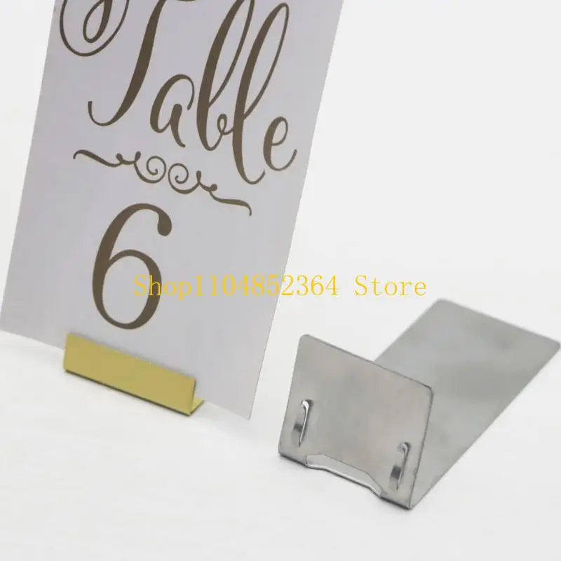 supports cartes or argenté moderne minimaliste porte numéros table clip étiquettes prix restaurant decoration