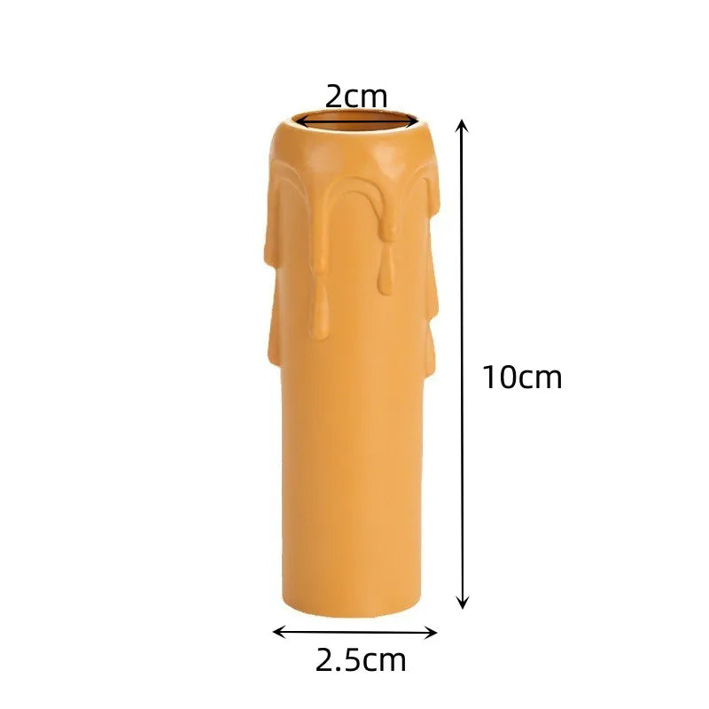 cache lampe cire moderne marron blanc noir cire coulante opacité