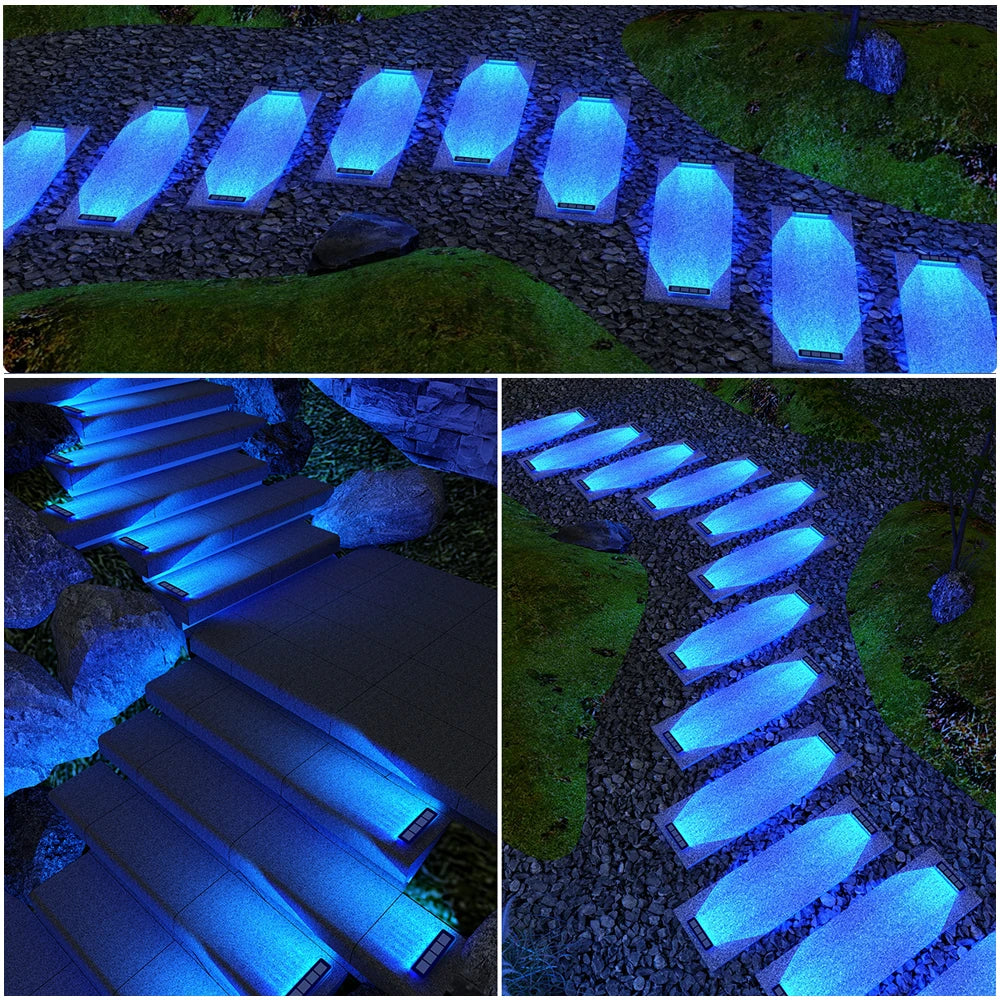 éclairage solaire led moderne bleu autoadhésif ip68 étancheextérieur pas cher autonomie longue