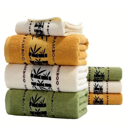 Ensemble de 2 serviettes de bain en fibre de bambou noires