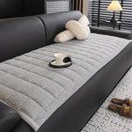 housse canapé peluche rayée gris clair moderne antidérapante machine 70x150 70x180