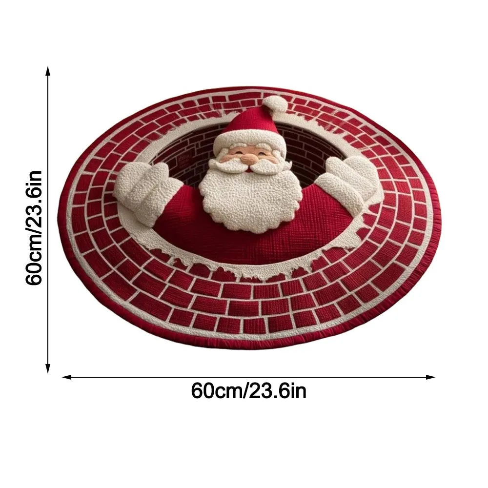 tapis rouge noël décoration père noël squelette motifs festifs maison chambre