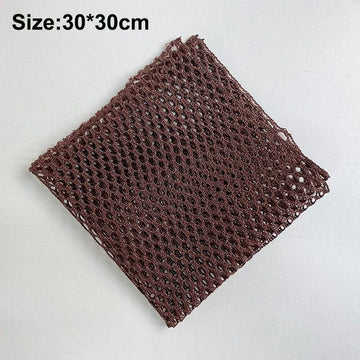 filet pêche maille polyester 30x30cm or gris jaune marron respectueux environnement non stick